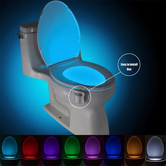 Motion Sensor Toilet Seat Night Light, enhanced convenience and safety!